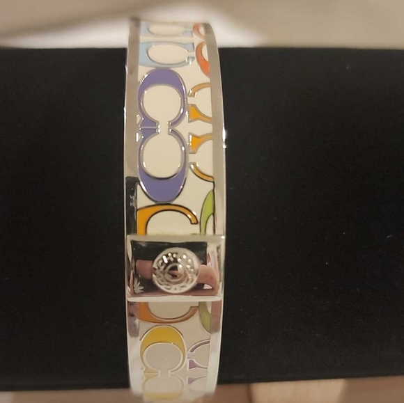 Coach bangle, dust bag, Multicolor Signature C Statement Non-hinged Bracelet - Picture 3 of 10